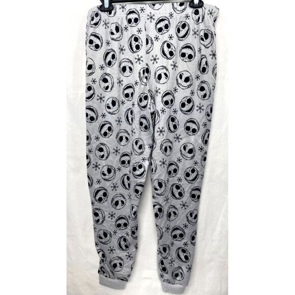 Disney Nightmare Before Christmas Women Gray Jack Skellington Joggers PJ Pants - Picture 4 of 7